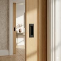 Schuifdeurkom rechthoek 120x40mm blind mat zwart