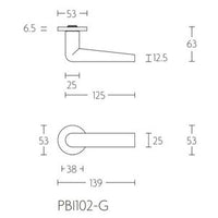 Deurkruk Deurkruk PBI102-G PVD mat zwart