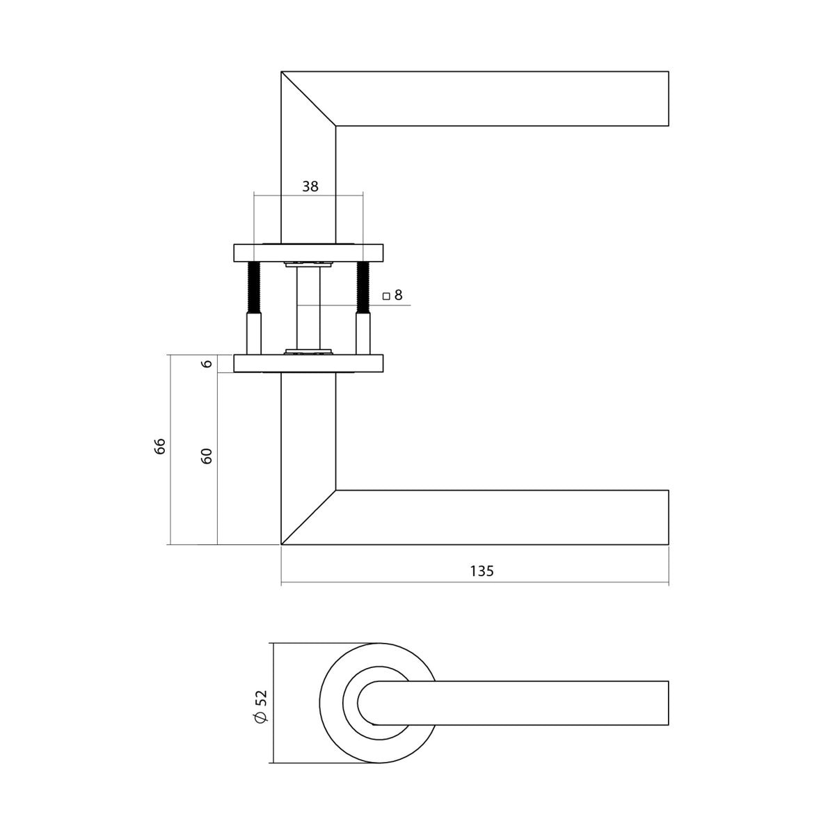 Deurkruk Q 01 PVD antraciet