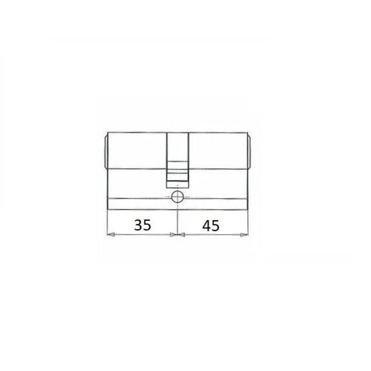 Veiligheidscilinder 30/45 zwart SKG3