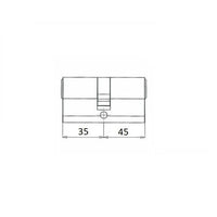 Veiligheidscilinder 30/45 zwart SKG3