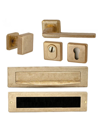 Voordeurset Zenith compleet (getrommeld messing)