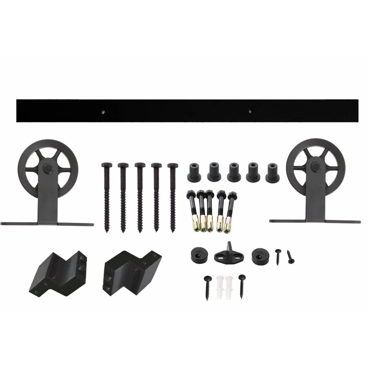 Schuifdeursysteem Wheel Top mat zwart