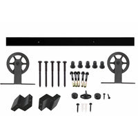 Schuifdeursysteem Wheel Top mat zwart