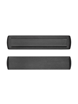 Briefplaat en tochtklep Curve Plus zwart