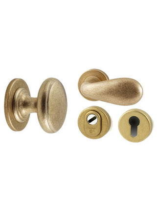 Voordeurset Olympia (getrommeld messing)