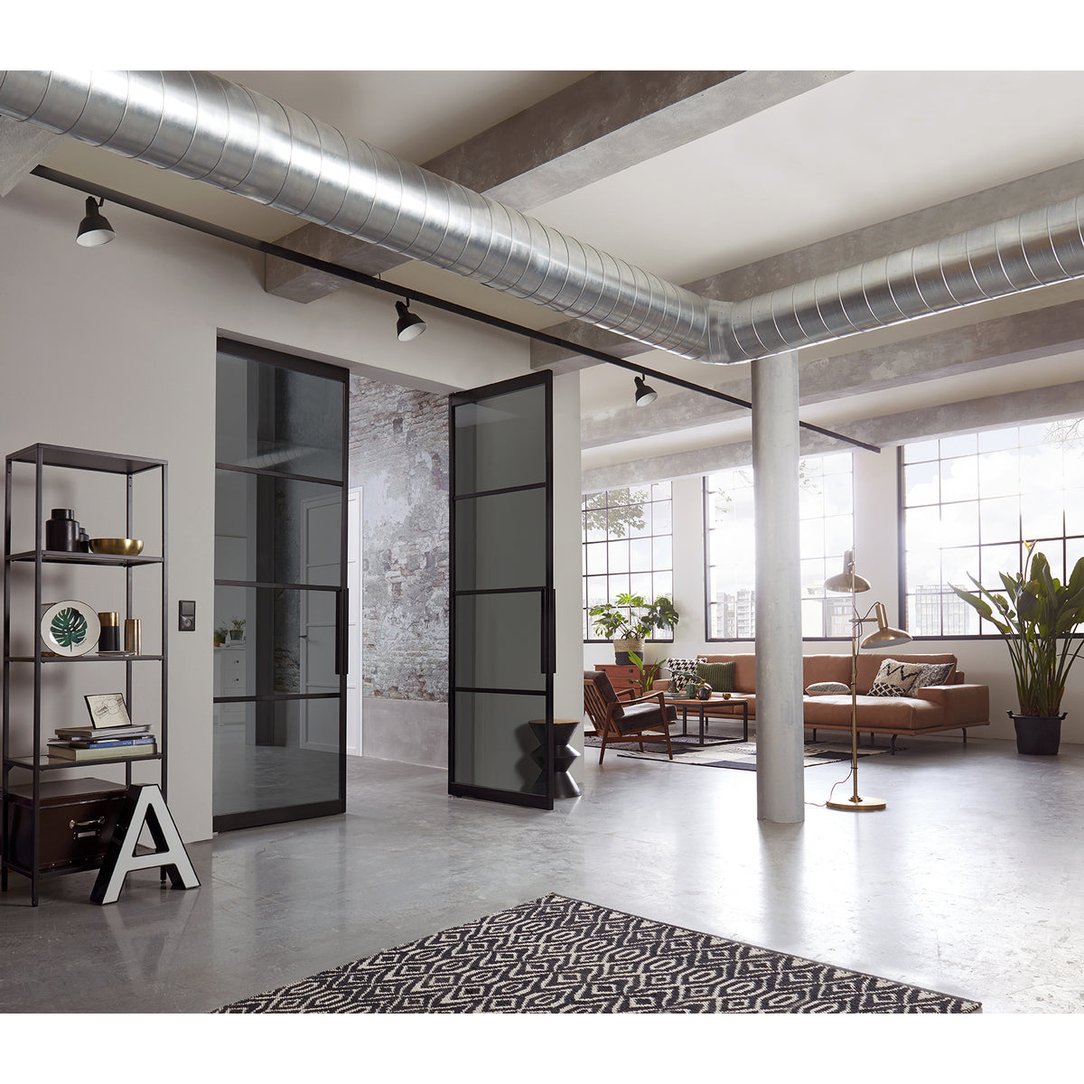 Binnendeur SSL4004 Rook glas