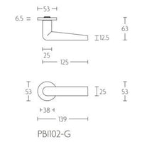 Deurkruk Deurkruk PBI102-G mat RVS