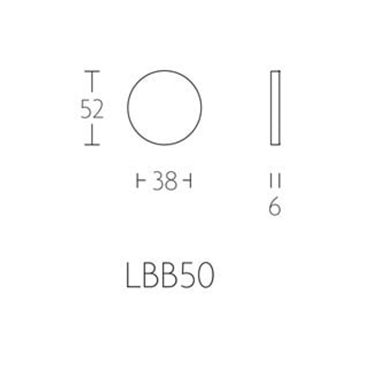 Blindplaatje Basic LBB50 mat zwart