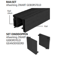 Schuifdeursysteem Ultralux Slim zwart
