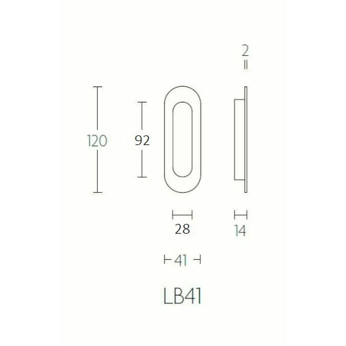 Schuifdeurkom LB41 mat zwart