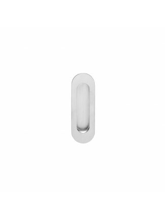 Schuifdeurkom ovaal 120x40mm blind rvs