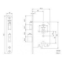 Veiligheidsslot 4119/27 PC55 SKG2 ronde RVS voorplaat