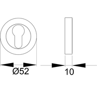 Cilinderrozet EZ1332 mat RVS