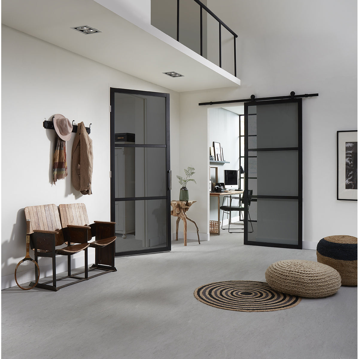 Binnendeur SSL4003 Rook glas