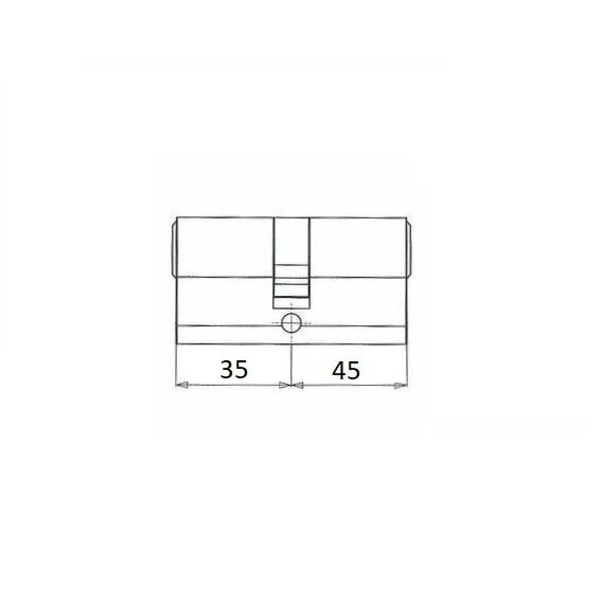 Veiligheidscilinder 30/45 vernikkeld SKG3