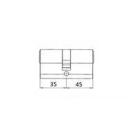 Veiligheidscilinder 30/45 vernikkeld SKG3