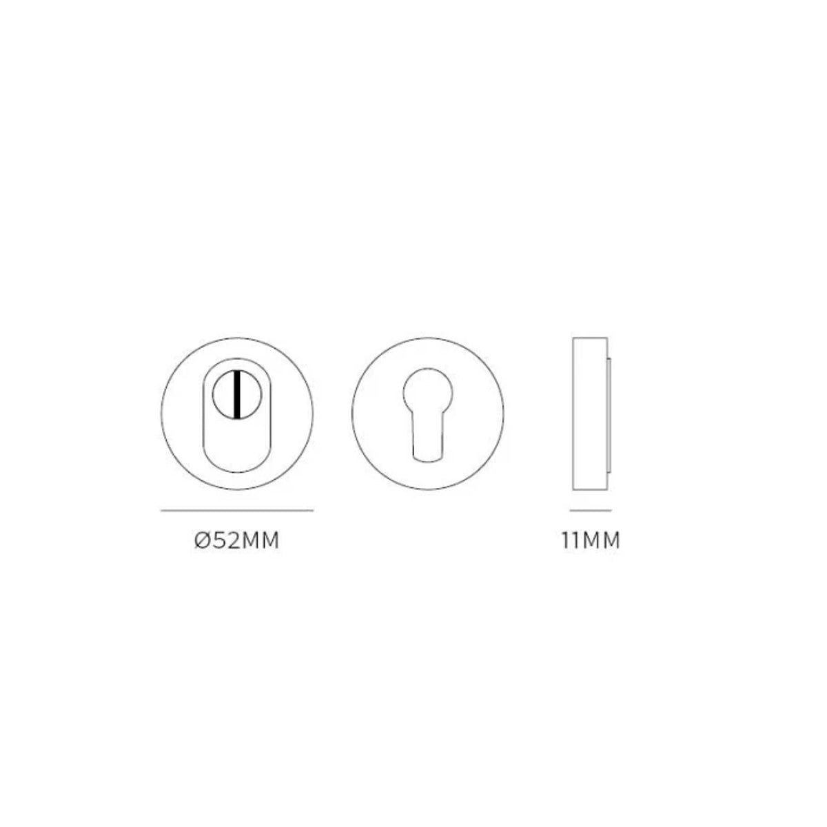 Voordeurset Sara (getrommeld messing)