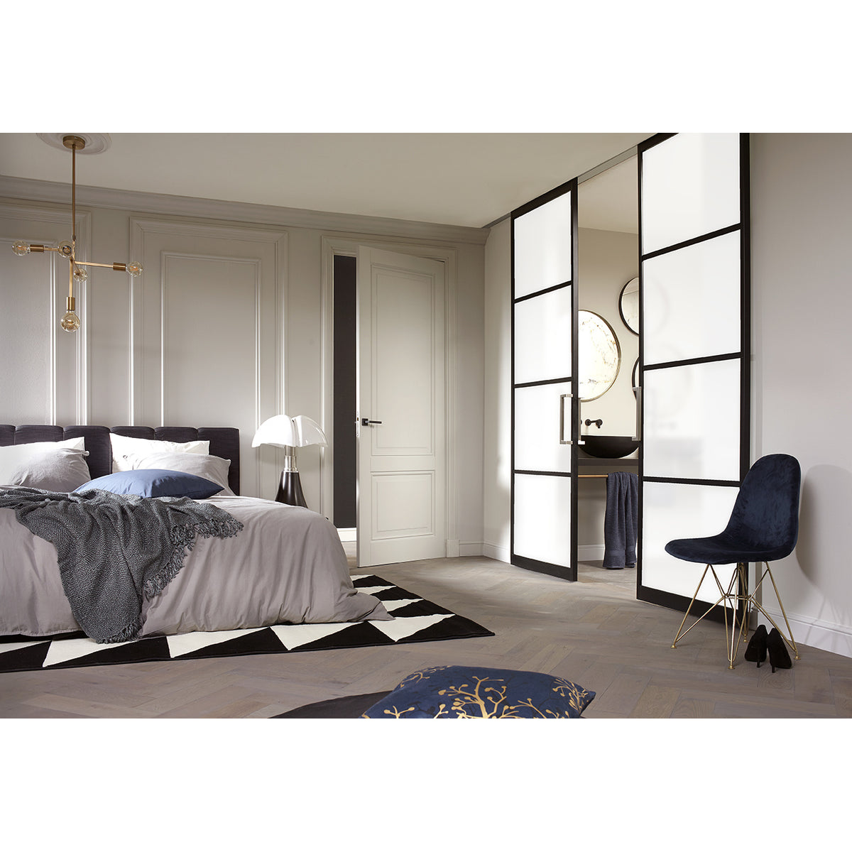 Binnendeur SSL4004 Nevel glas