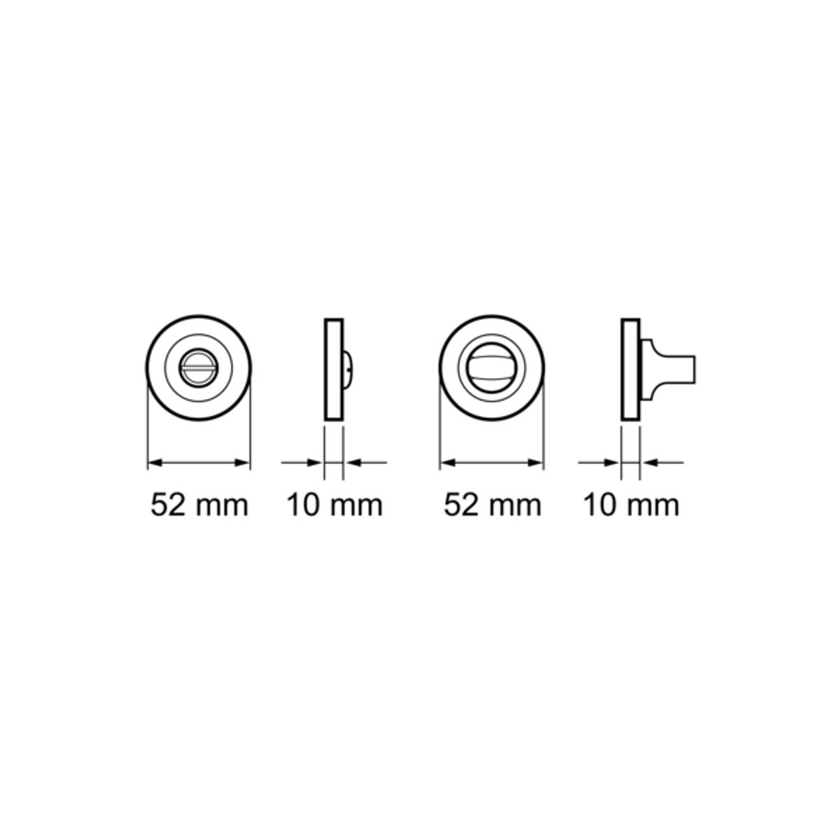 Toiletgarnituur EZ1332 mat RVS