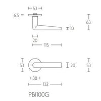 Deurkruk Deurkruk PBI100-G PVD mat zwart