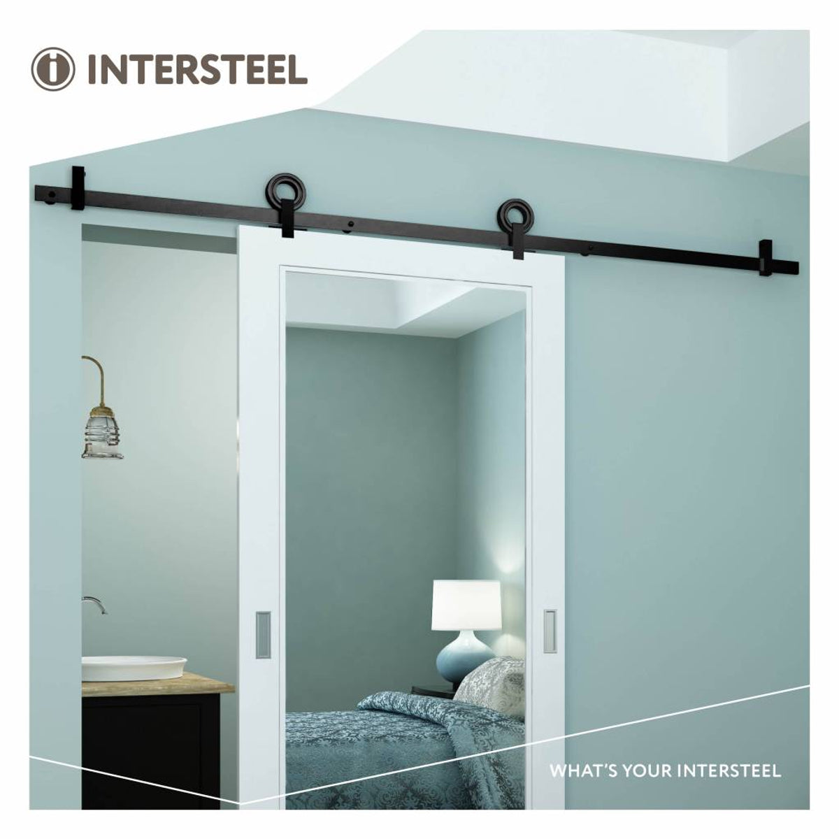 Schuifdeursysteem Modern Top mat zwart