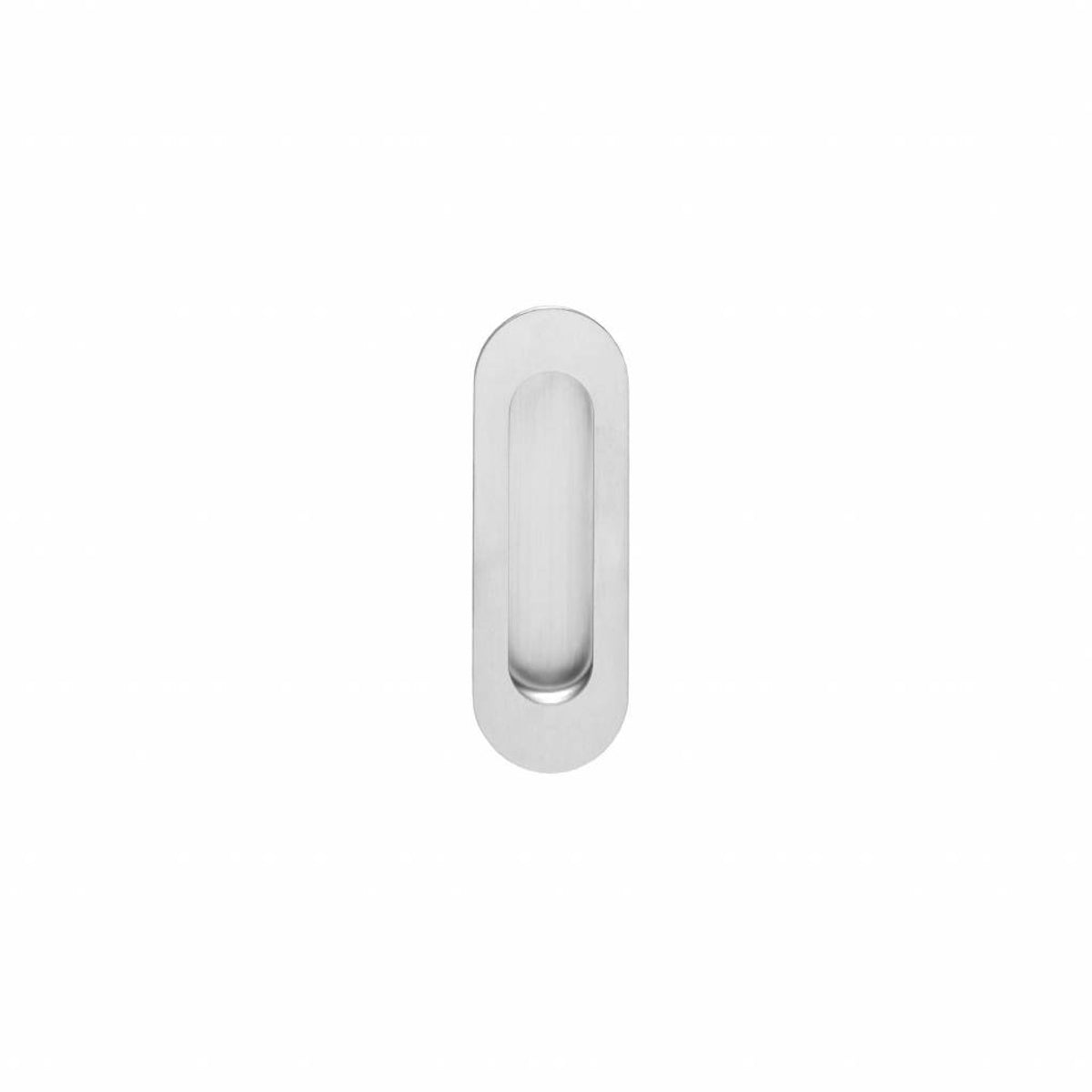 Schuifdeurkom ovaal 120x40mm blind rvs