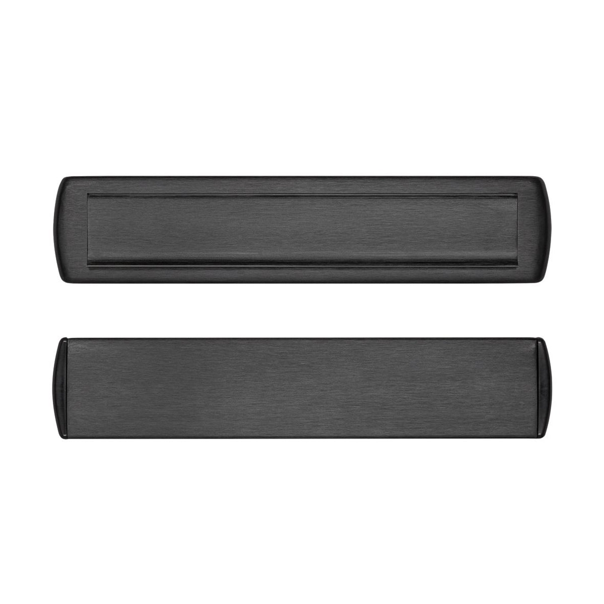 Briefplaat en tochtklep Curve Plus zwart