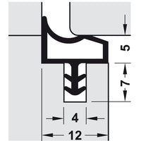 Kozijnrubber wit (per meter)