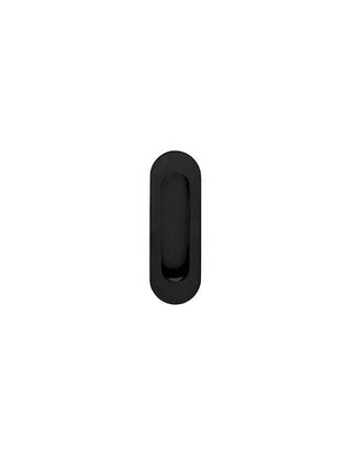 Schuifdeurkom ovaal 120x40mm blind mat zwart