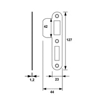 Sluitplaat slot RVS