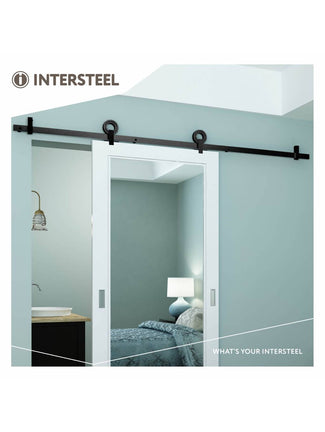 Schuifdeursysteem Modern Top mat zwart