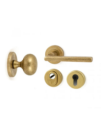 Voordeurset Sara (getrommeld messing)